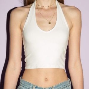 NWOT Brandy Melville Halter Top White